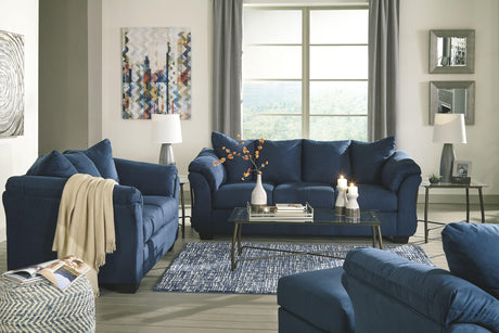 Ashley Darcy - Blue - 4 Pc. - Sofa, Loveseat, Chair, Ottoman