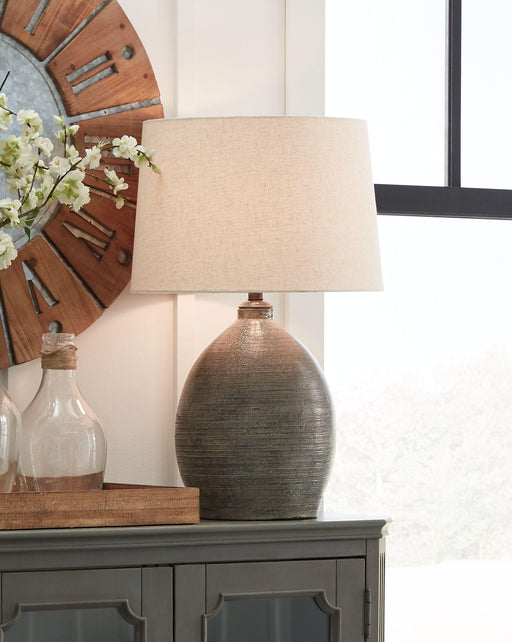Ashley Joyelle Terracotta Table Lamp (1/CN) - Gray