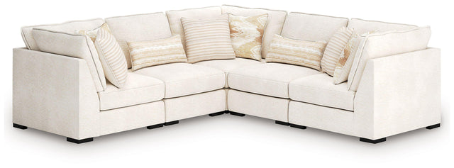 Ashley Donelson Creek - Vanilla - 5-Piece Sectional
