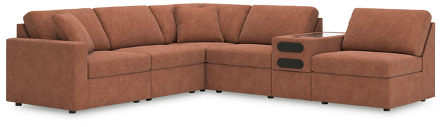Ashley Modmax - Spice - 6-Piece Sectional With Audio System Console And 3 Armless Chairs