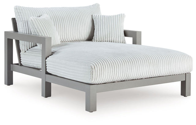 Ashley Hurley Park Chaise Lounge with Cushion - Gray