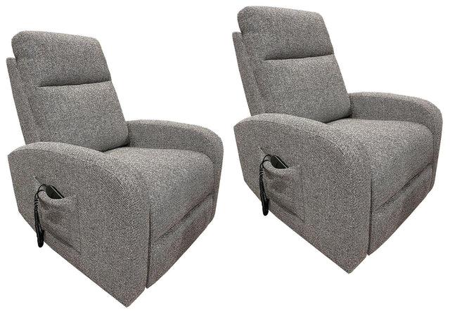 Parker House Thriller - Gray Power Lift Recliner (Set of 2) - Natural Beauty