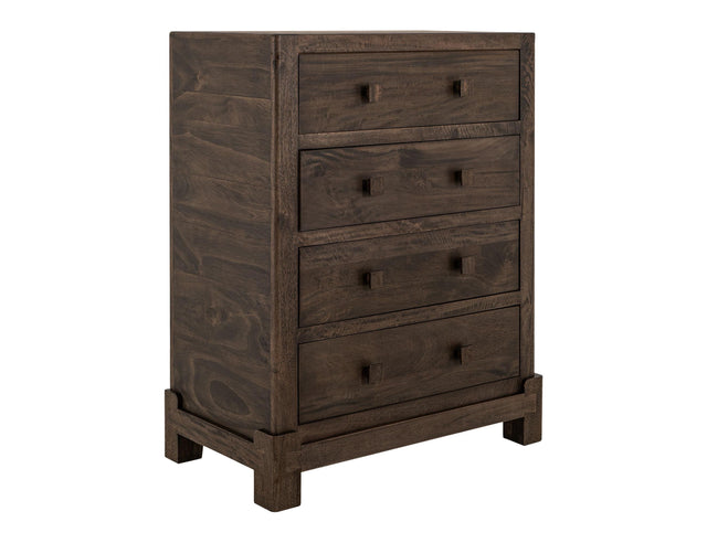 International Furniture Direct Dark Atenas - 4-Drawer Chest - Brown