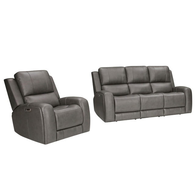 Parker House Belmont - Zero Gravity Power Reclining Sofa And Recliner - Autumn Fog