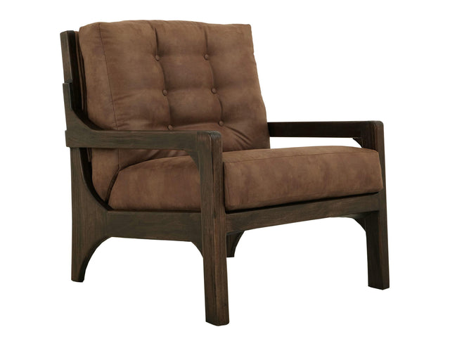 International Furniture Direct Black Balam - Upholstered Armchair - Woodsy Brown