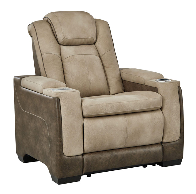 Ashley Next-Gen DuraPella PWR Recliner/ADJ Headrest - Sand