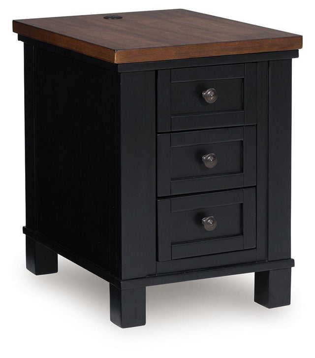 Ashley Wildenauer Chair Side End Table - Brown/Black