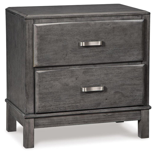 Ashley Caitbrook Two Drawer Night Stand - Gray