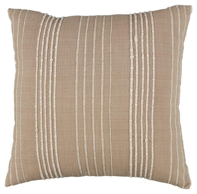 Ashley Benbert Pillow - Tan/White