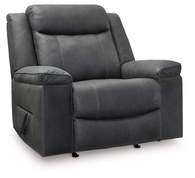 Ashley Status Check Rocker Recliner - Shadow