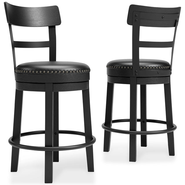 Ashley Valebeck UPH Swivel Barstool (1/CN) - Black