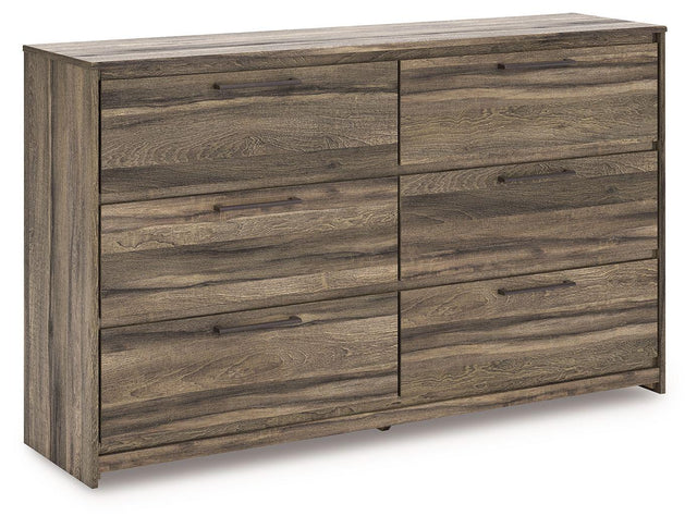 Ashley Elbrim Six Drawer Dresser - Brown