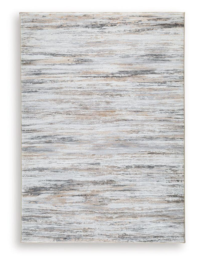 Ashley Nace Memory Foam Medium Rug - Gray/Brown/White