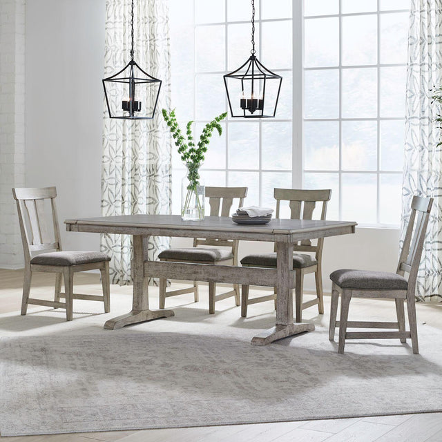 Liberty Furniture Hallendale - 5 Piece Trestle Table Set - White
