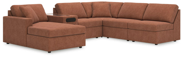 Ashley Modmax - Spice - 6-Piece Sectional With Laf Corner Chaise And Audio System Console