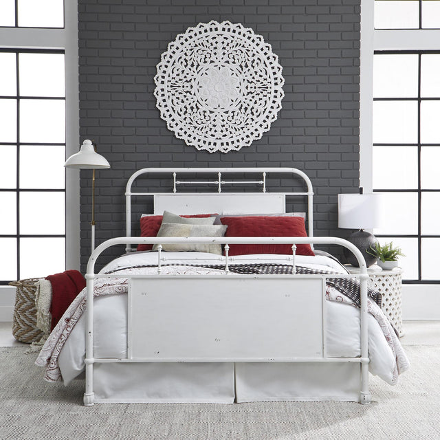 Liberty Furniture Vintage Series - King Metal Bed - Antique White