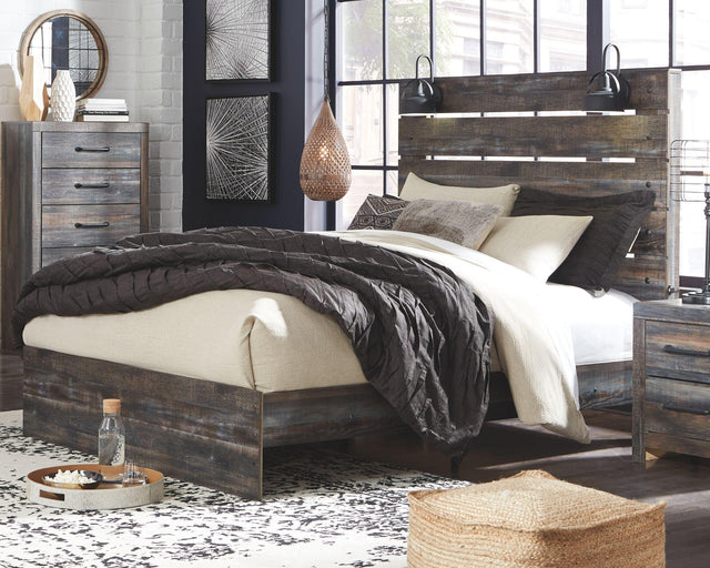 Ashley Drystan - Brown / Beige - Queen Panel Bed