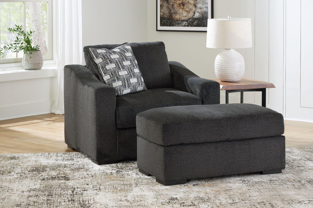 Ashley Wryenlynn - Onyx - 2 Pc. - Chair And A Half, Ottoman