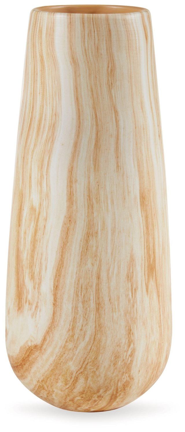 Ashley Cammen Vase - Tan/White