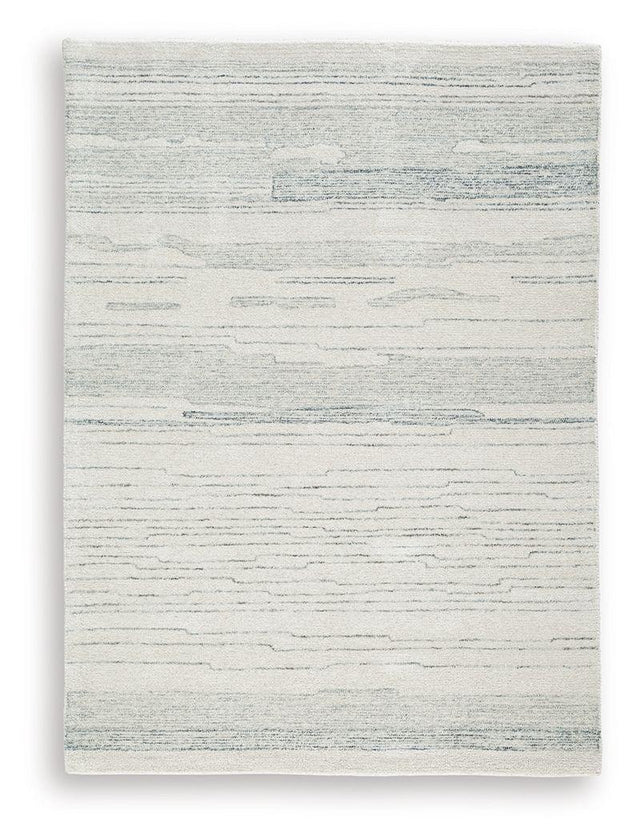 Ashley Genemost Medium Rug - Ivory/Blue