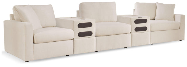 Ashley Modmax - Oyster - 5-Piece Sectional With 2 Audio System Consoles