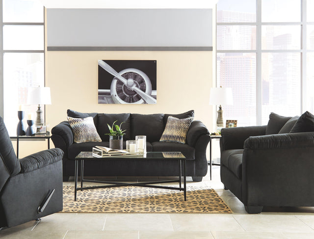 Ashley Darcy - Black - 3 Pc. - Sofa, Loveseat, Rocker Recliner