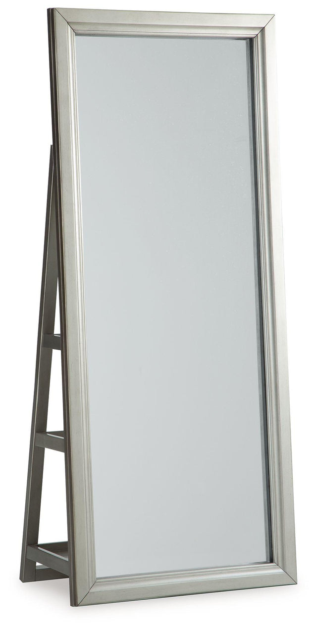 Ashley Evesen Floor Standing Mirror/Storage - Champagne