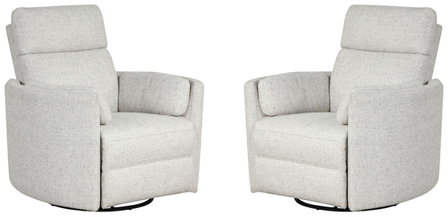 Parker House Radius - Power Swivel Glider Recliner (Set of 2) - Natural Beauty Quartz