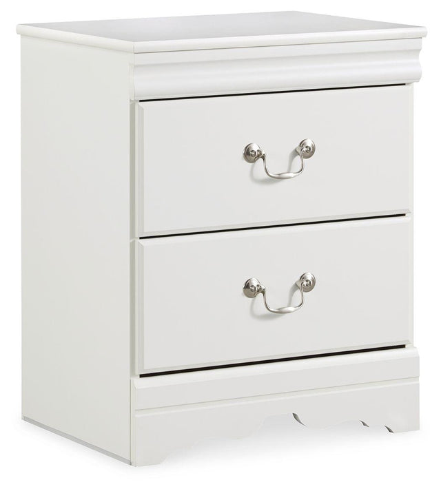 Ashley Anarasia Two Drawer Night Stand - White