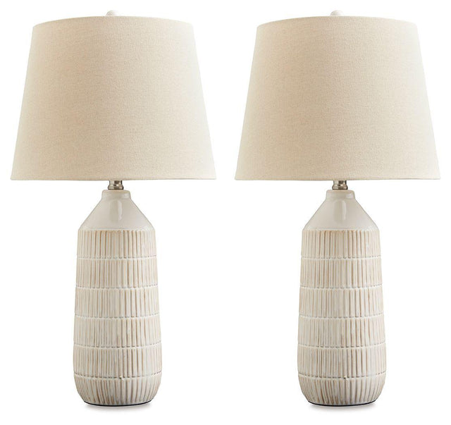 Ashley Willport Ceramic Table Lamp (2/CN) - Off White