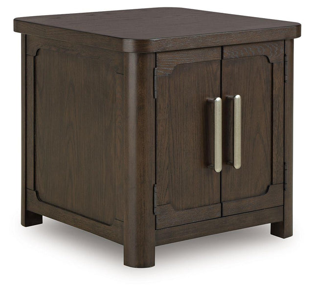 Ashley Breckington Rectangular End Table - Dark Brown