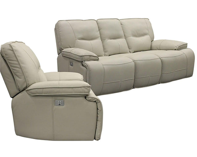 Parker House Spartacus - Power Reclining Sofa And Recliner - Oyster