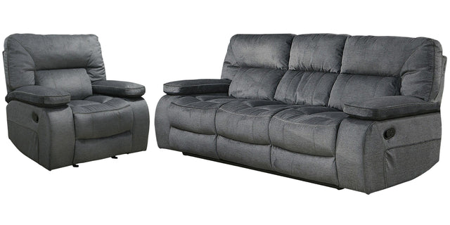 Parker House Chapman - Manual Reclining Sofa And Recliner - Dark Gray