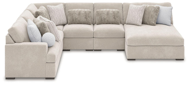 Ashley Cuddle Plush - Arctic - 6-Piece Sectional With Armless Chaise And LAF Corner Chair