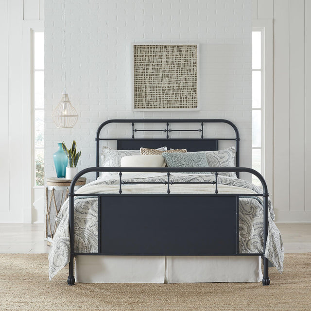Liberty Furniture Vintage Series - King Metal Bed - Navy