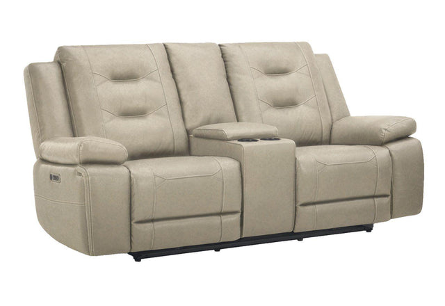 Parker House Caldwell - Power Reclining Console Loveseat - Tahoe Fog