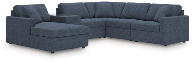 Ashley Modmax - Ink - 6-Piece Sectional With Laf Corner Chaise, RAF Corner Chair And Storage Console