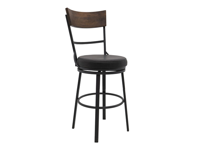 International Furniture Direct Century - 24" Upholstered Barstool - Licorice