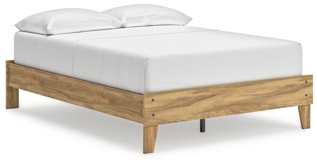 Ashley Bermacy Full Platform Bed - Light Brown