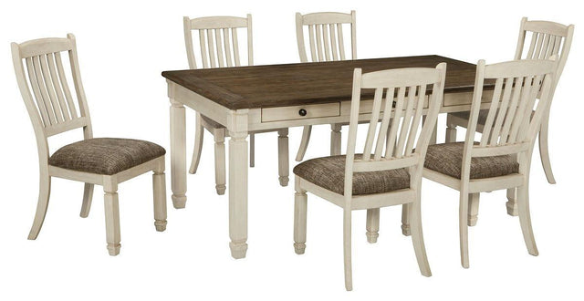 Ashley Bolanburg - Beige - 7 Pc. - Dining Room Table, 6 Side Chairs