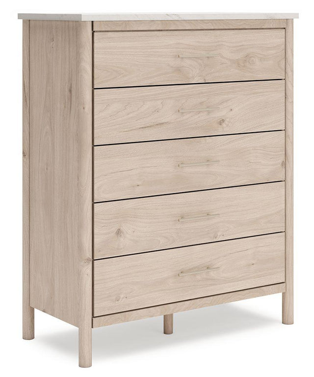 Ashley Cadmori Five Drawer Wide Chest - Two-tone