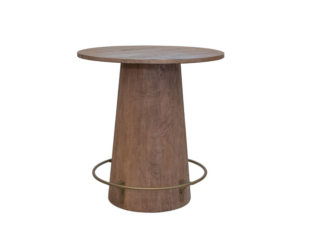 International Furniture Direct Sahara - Bistro Table - Light Cream / Brown Caramel