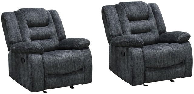 Parker House Bolton - Glider Recliner (Set of 2) - Misty Storm