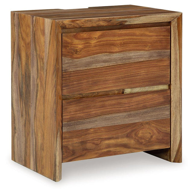 Ashley Dressonni Two Drawer Night Stand - Brown