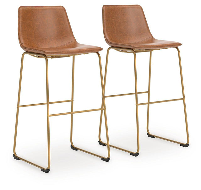 Ashley Ciabori Tall UPH Barstool (2/CN) - Brown/Gold