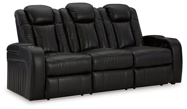 Ashley Caveman Den PWR REC Sofa with ADJ Headrest - Midnight
