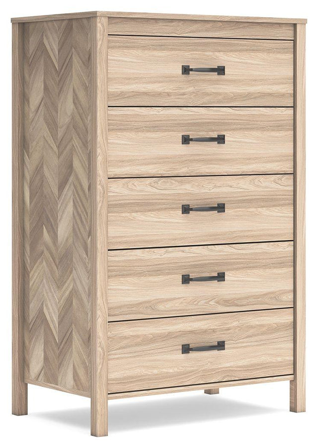 Ashley Battelle Five Drawer Chest - Tan