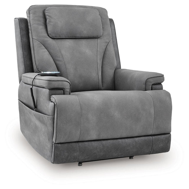 Ashley 4Z-Peaceful Pause Power Lift Recliner - Slate