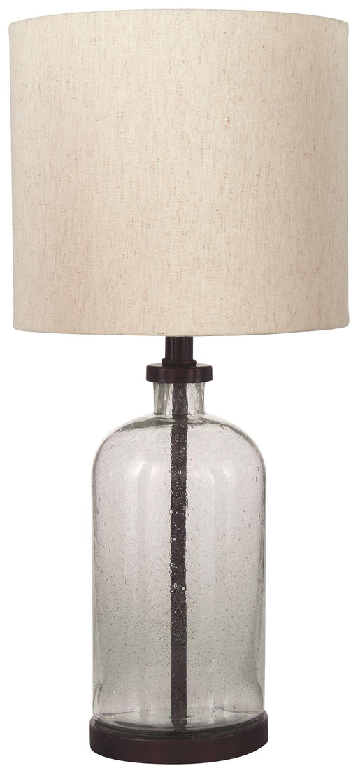 Ashley Bandile Glass Table Lamp (1/CN) - Clear/Bronze Finish