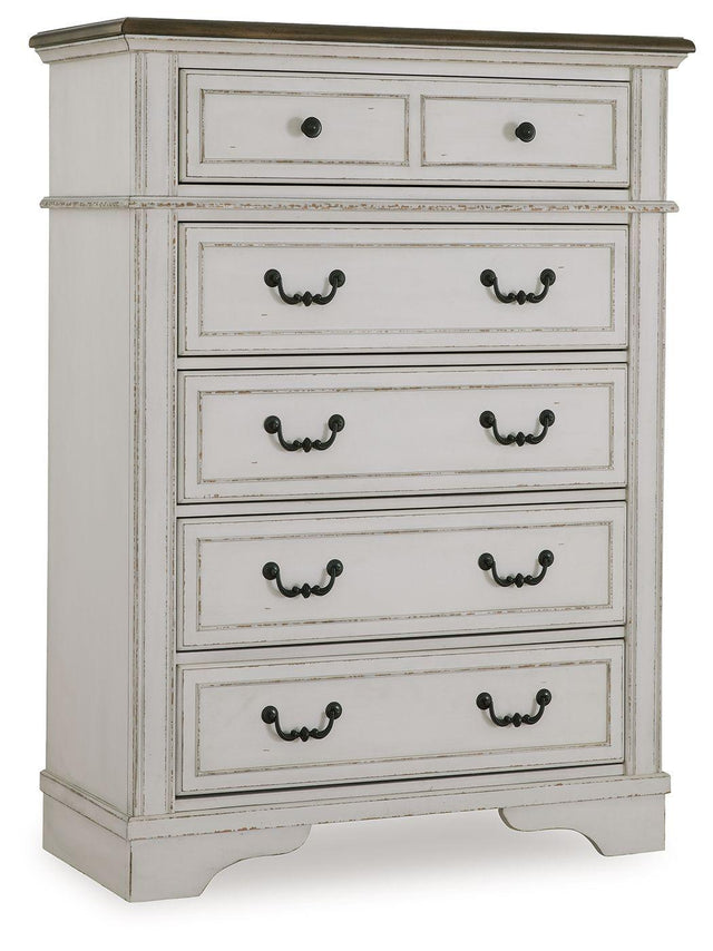Ashley Blendon Five Drawer Chest - Two-tone